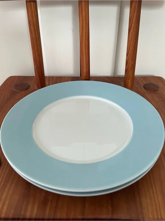 Set of 2 IKEA 365 Susan Pryke Blue Turquoise Salad Bread Dessert Plate