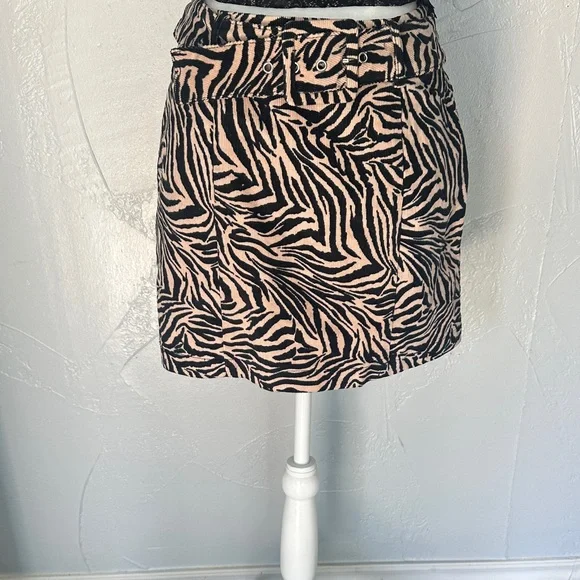 Zebra Print Pencil Skirt