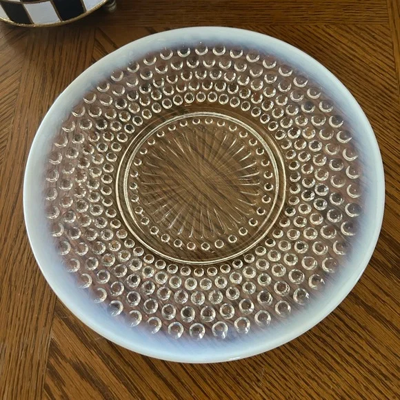 Vintage Anchor Hocking Moonstone Hobnail Plate