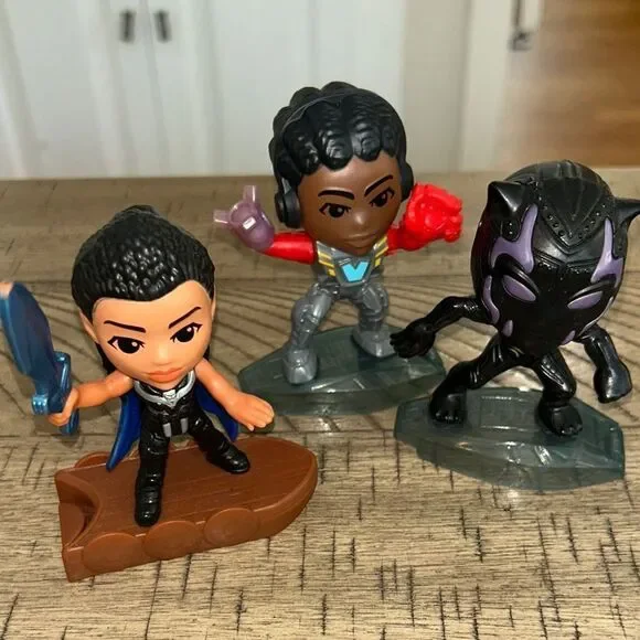 2022 Black Panther 🐆 Happy Meal 🥘 Toys 🧸 3 Superheroes