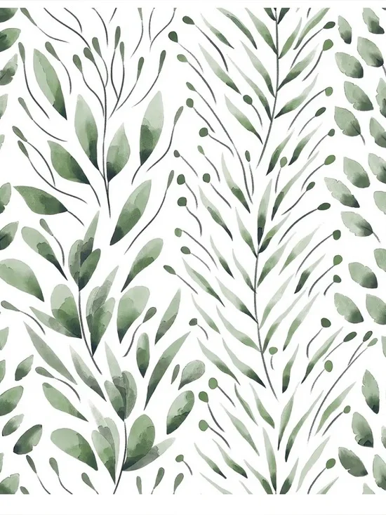Peel and Stick Wallpaper Dark Green Leaf Contact Paper