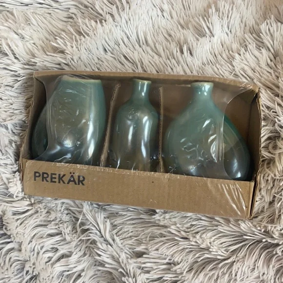Ceramic small vases set of three brand IKEA NIB