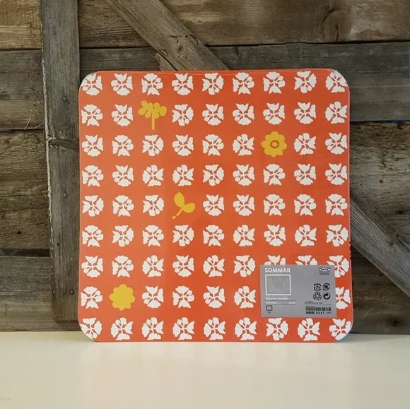 IKEA Sommar orange placemats set of 4, 15 x 15