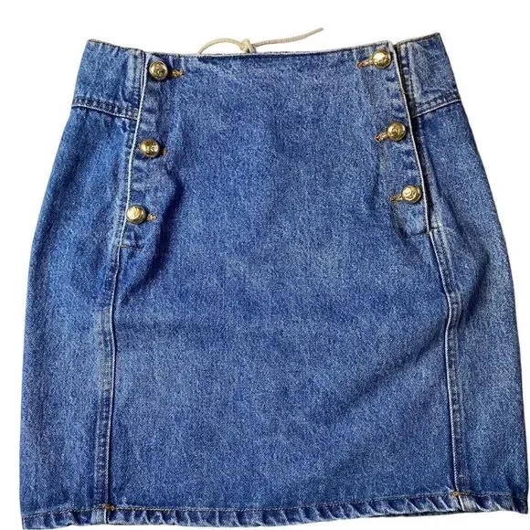 Vintage Authentic Made In the Shade Jean Skirt Size 7