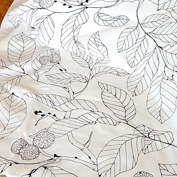 IKEA Floral Leaf Print Fabric 2004