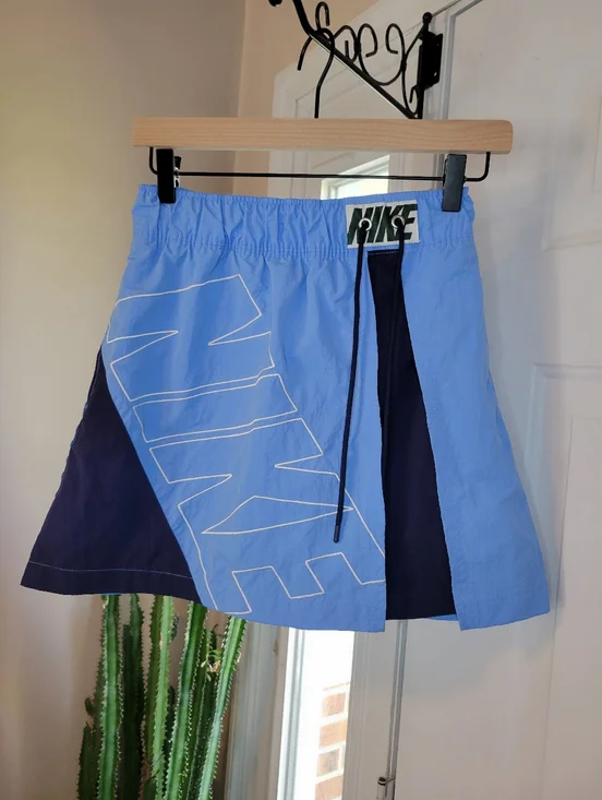 Nike Sportswear x Nike United Women's Blue Layerd Tracksuit Skirt, Size Small