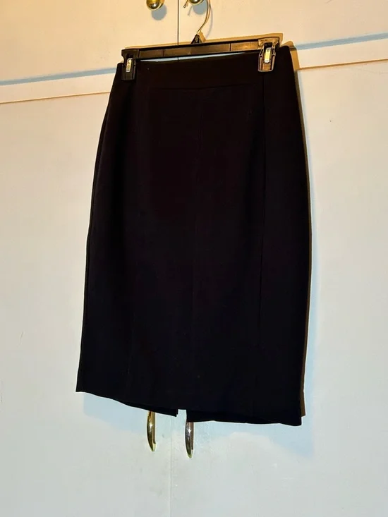 Worthington Black Pencil Skirt With Center Back Slit