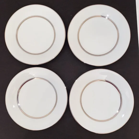 Noritake Galaxy 6527 Salad China Plates Vintage Set of 4