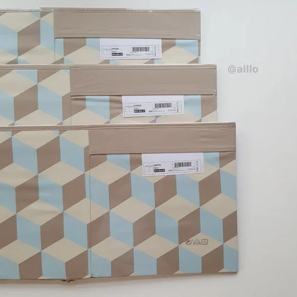 3 IKEA DRONA Boxes, multicolor
