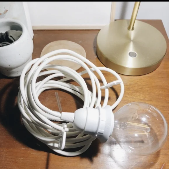 White IKEA Hemma Light Cord with switch (without bulb)