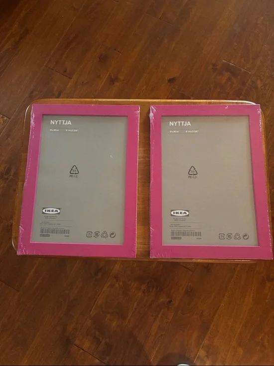 IKEA NYTTJA Hot Pink Picture Frames, Set of 2