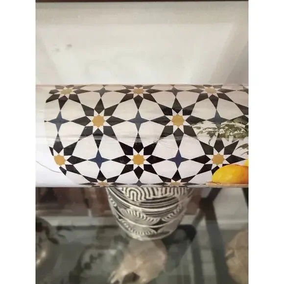 Tempaper Peel Stick Wallpaper Black White Gold Moroccan Tile Geometric 28 Sq Ft