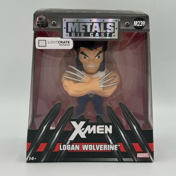 NWT Jada Die-Cast Metal Logan Wolverine M239 LootCrate Exclusive Figure