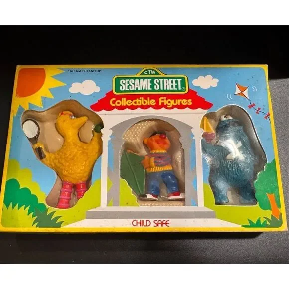 Vintage Sesame Street Muppets Collectible Figures Gift Set Tara Toy Corp/NIB