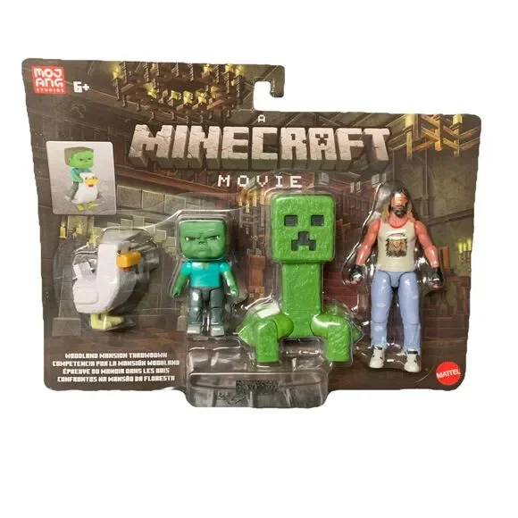 NIB Mattel A Minecraft Movie Woodland Mansion Throwdown Toy Action Figure Jockey