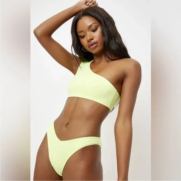 NWT Frankie’s Bikinis zuma bikini bottom in sundance bright lemon/lime