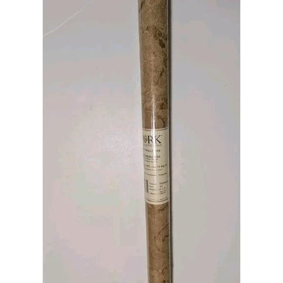 York Wallcoverings Fine Wallpaper One Double Roll 60.75 sq.et Tan & Gold  New