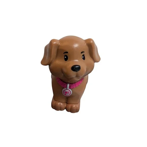 Fisher Price x Barbie Collection‎ Little People brown puppy dog pink color 2023