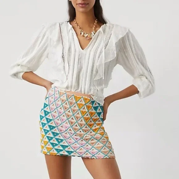 Walter Baker Carrie Skirt in Vera Cruz Beading