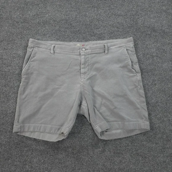 Faherty Shorts Mens 42 Gray Terry Stretch‎ Chino Casual Summer Travel Comfort