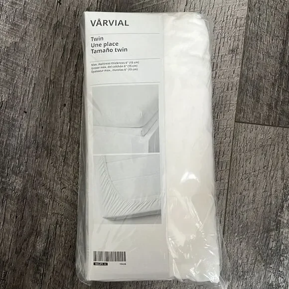 IKEA twin fitted sheet white 100% cotton