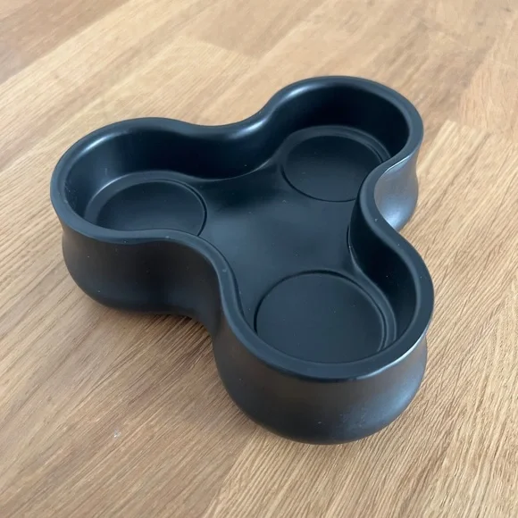 IKEA candle holder in matte black metal in EUC