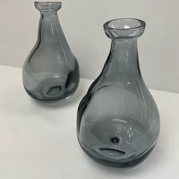 Rare IKEA Vintage Vorvind Gray Glass Bud Vases
