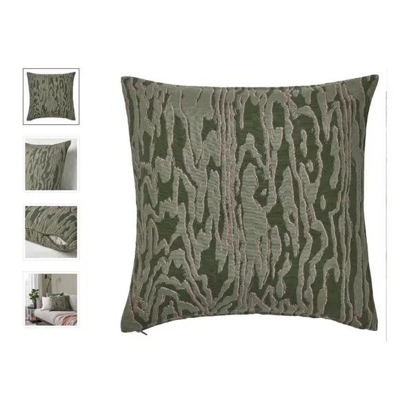 IKEA Pillow Cover TANMOTT 20x20 Green & Pink Jacquard