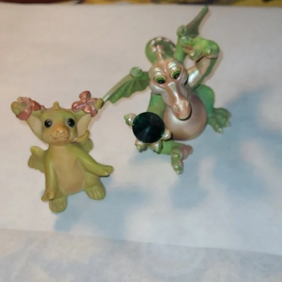 Mood Dragon Lucky and 1995 Flambro Drangon Bundle