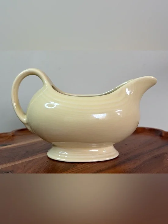 Vintage Pale Yellow Fiestaware Gravy Boat HLC EUC