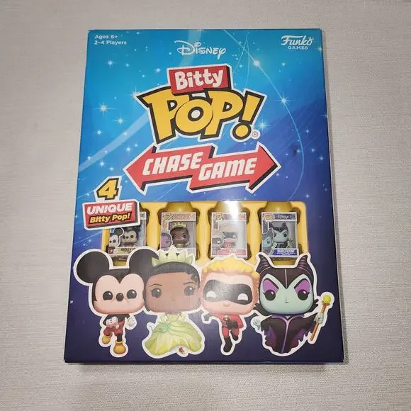 Disney bitty pop chase game with 4 unique bitty pop