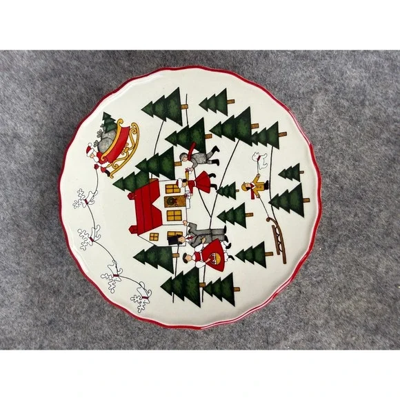 MASON'S Christmas Village TIDBIT  Ironstone Made‎ in England 61/4