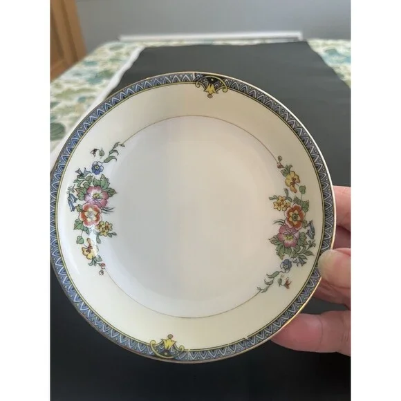 Antique 1920’s Noritake Grasmere Floral 5.25” Custard Berry Dessert Bowls 6pc
