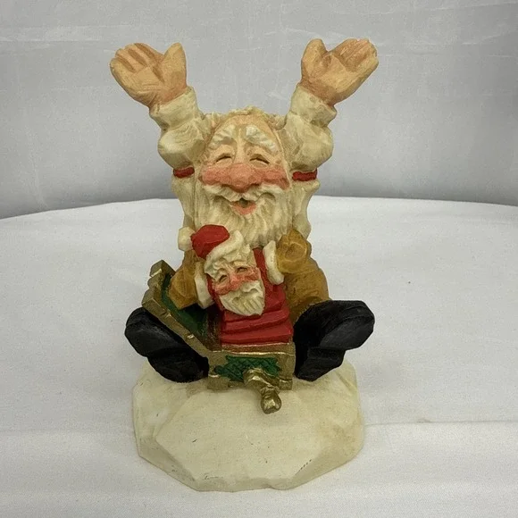 1995 David Frykman Santa Crafted Figure Pop‎ Up Santa Toy Jack In Box Toy