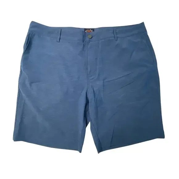 Faherty All Day Chino Shorts Men's Blue Size 40 Blue‎ Lightweight Belt Loops