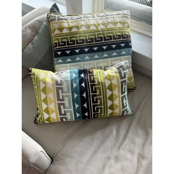 Jonathan Adler Seurat Pilllow Set 3 Greek Key