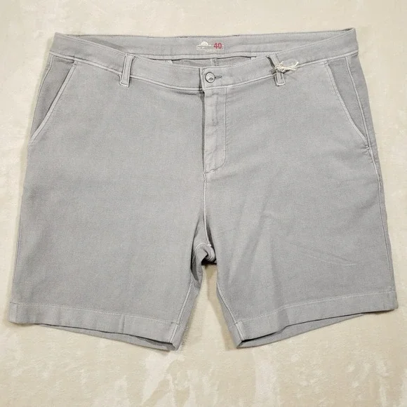 Faherty Movement Shorts Mens 40 Gray Stretch Cotton Blend Casual MBS2217-IRN