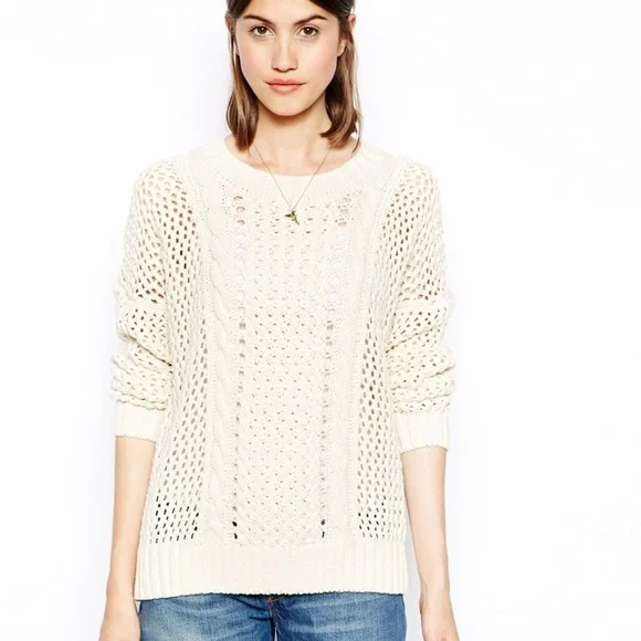 NWOT d.Ra Stockholm‎ Pullover Cable knit sweater