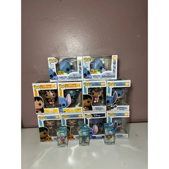 Lilo & Stitch Funko Pop Lot Hot Topic Exclusive Sleeping Stitch Lilo Angel