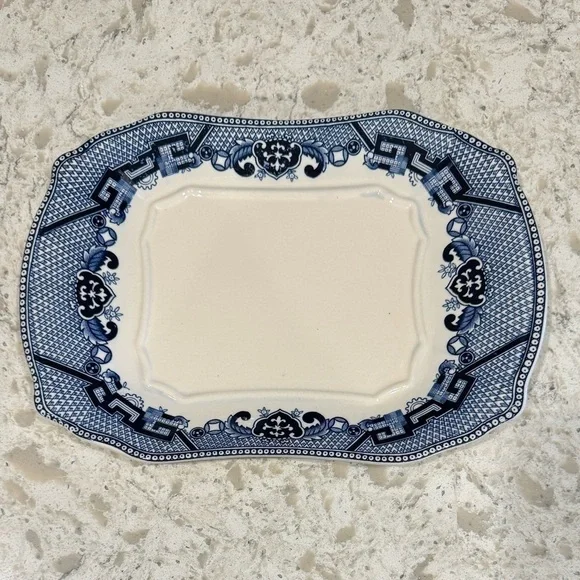 BLUE WILLOW~(NO GOLD-JAPAN) ONLY~SMALL~TUREEN UNDERPLATE~DISCONTINUED PIECE~G22