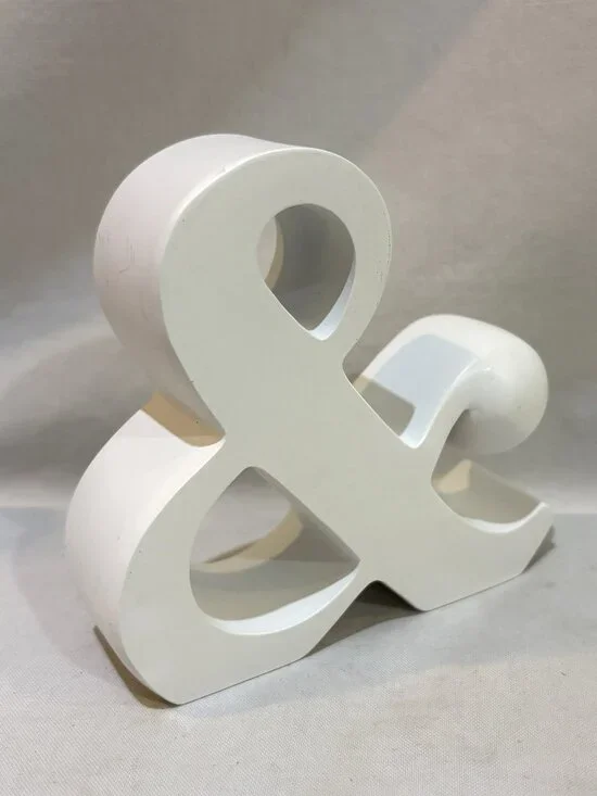 Jonathan Adler Ampersand Resin Sign Paperweight Desktop Decor Shelf Decor