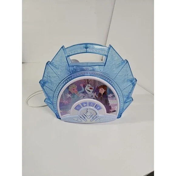eKids Disney Frozen Karaoke Microphone with Bluetooth Speaker for Fans of Disney
