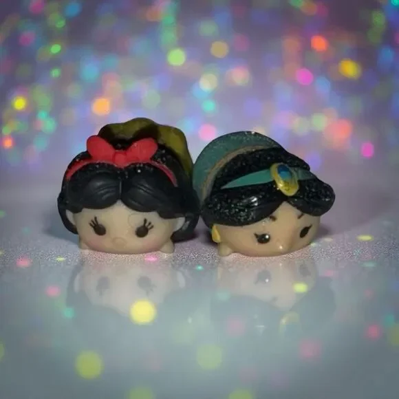 Disney Tsum Tsum TSparkle Snow White & Princess Jasmine Figure Mini Size  A14
