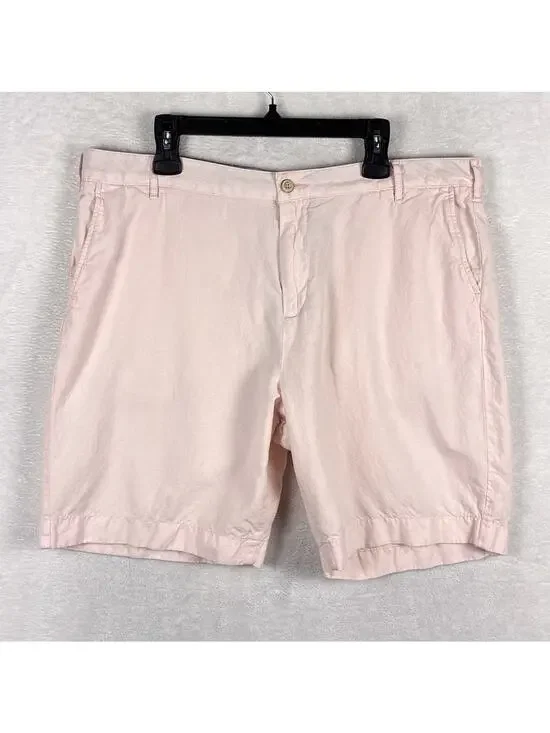 Faherty Shorts Men 40 Pastel Pink Tradewinds Linen Preppy Beach Resort Huckberry