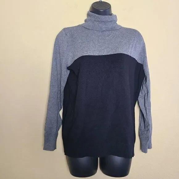 Joseph A. Colorblock Turtleneck Sweater