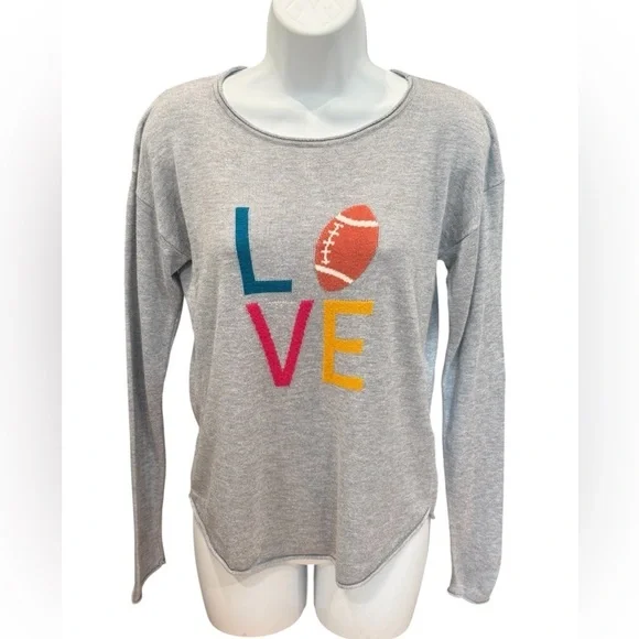 Rachel Zoe Love Football Game Day Sweater size small
