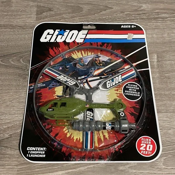 GI JOE flying chopper with hand, held launcher new