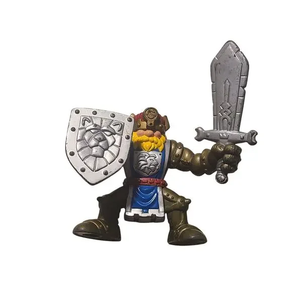 Fisher Price 1999 Great Adventures Castle Gold Knight King Figure Sword Shield