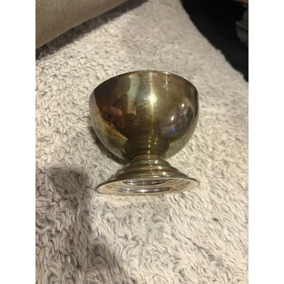 Pedestal Bowl Home Decor‎ OS Silver Good Vintage Tarnished Weighted