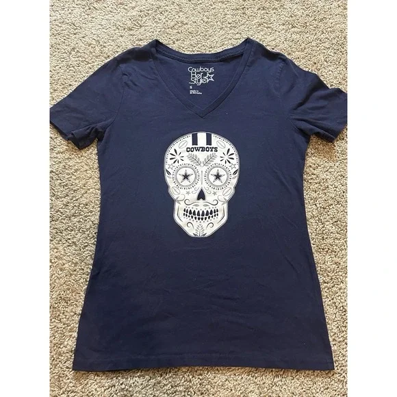 Women's NFL Dallas Cowboys V Neck Shirt - Small‎